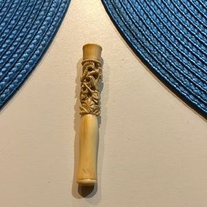 Vintage Authentic Hand Carved Alaskan Ivory Cigarette Holder